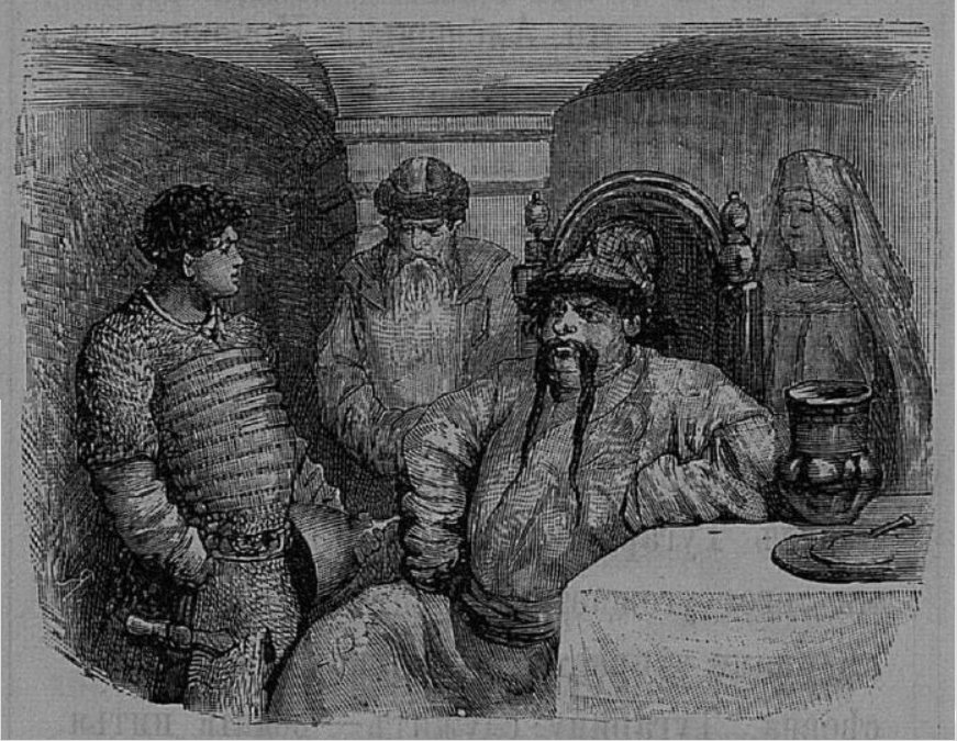 Алёша Попович — старинная иллюстрация