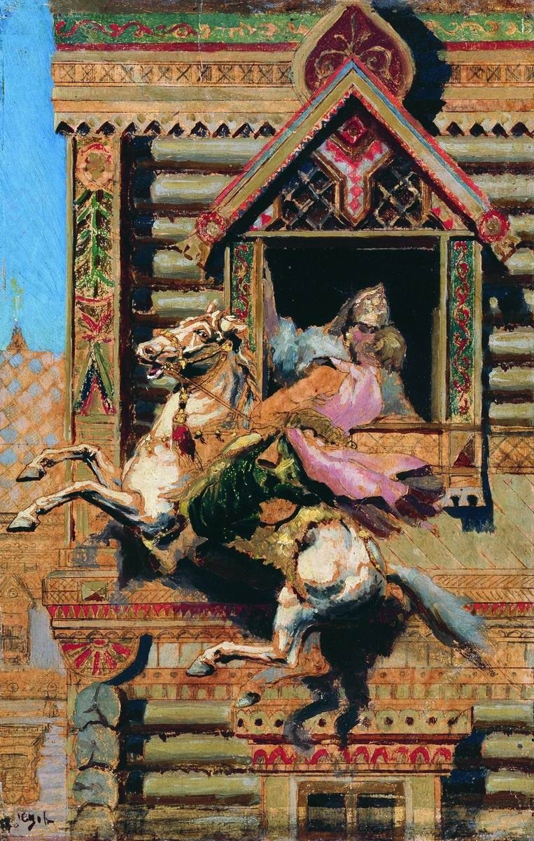 Сивко-бурко (Сивка-бурка) — старинная иллюстрация