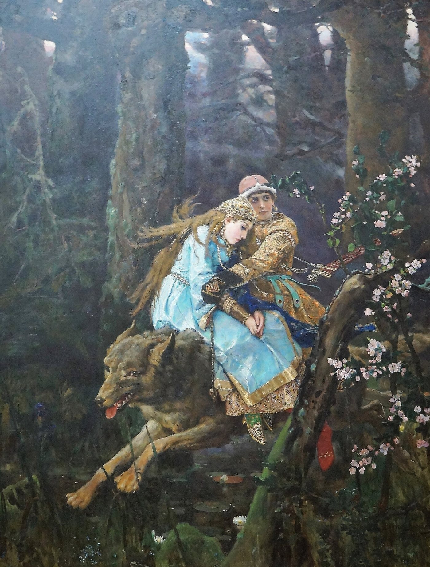 Иван-царевич, жар-птица и серый волк — старинная иллюстрация