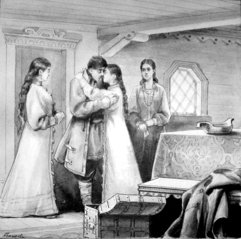 Аленький цветочек — старинная иллюстрация