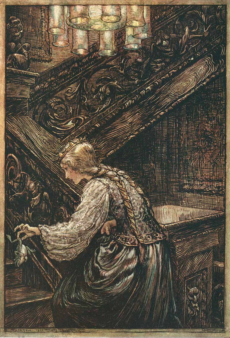 Король-лягушонок — старинная иллюстрация