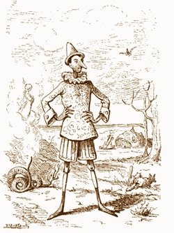 Приключения Пиноккио — старинная иллюстрация