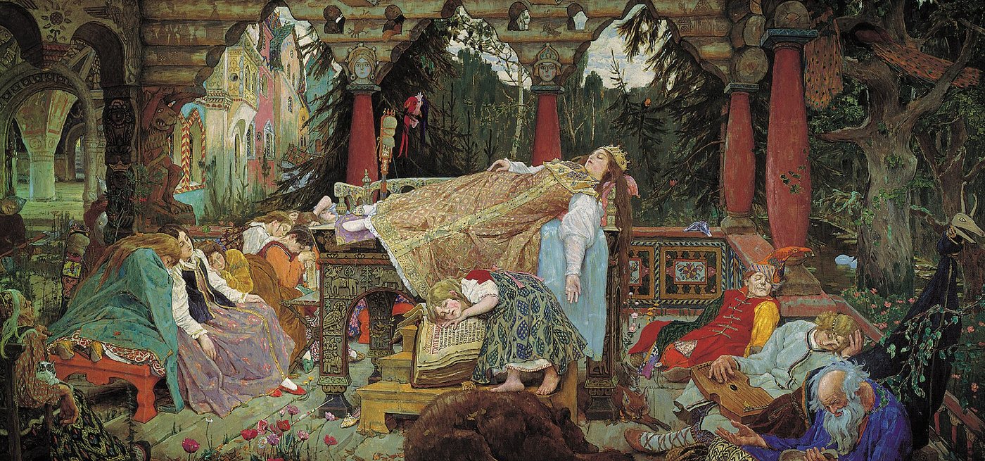 Спящая царевна — старинная иллюстрация